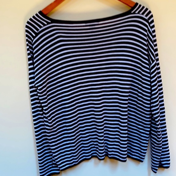 Eileen Fisher Striped Light Weight Sweater - Picture 4 of 4